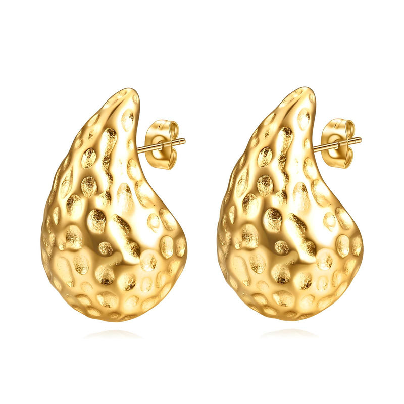 18K gold plated Stainless steel Teardrop Earrings
