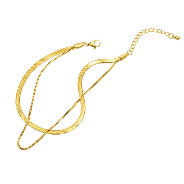 18K gold plated Stainless steel Sophistication Anklet