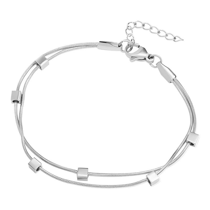 Stainless steel Squares Bracelet