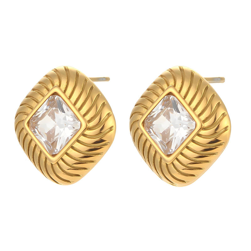 18K gold plated Stainless steel Venus Stud Earrings