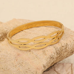 18K gold plated Stainless Steel Forever Bangle