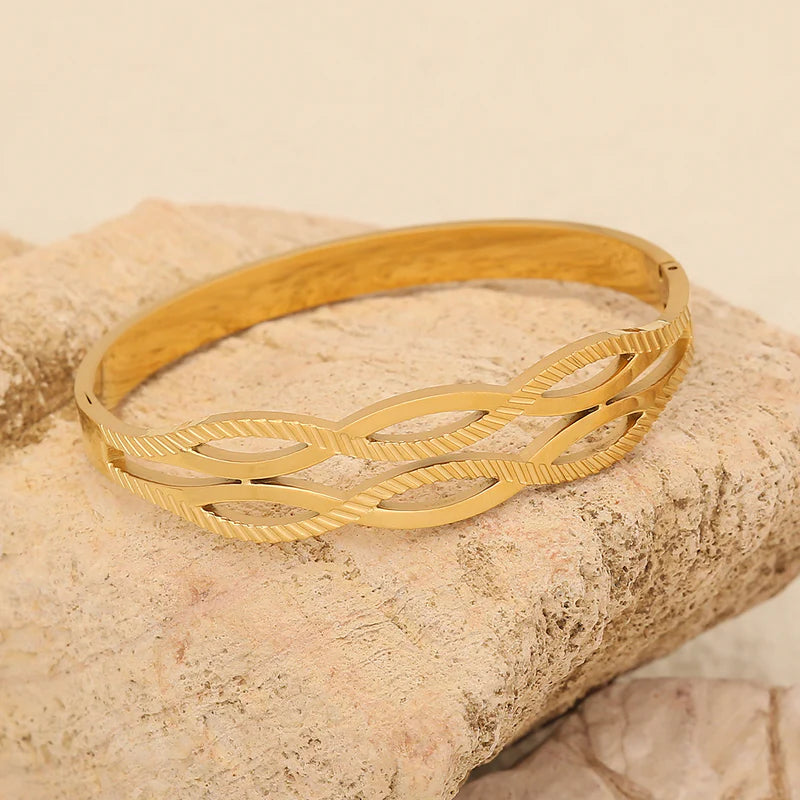 18K gold plated Stainless Steel Forever Bangle